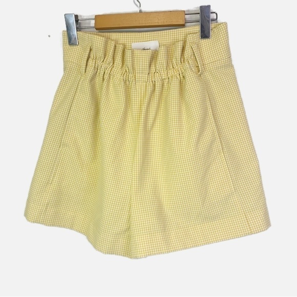 ARITZIA WILFRED Gelas Short Mini Chk Sun Ray/White (belt missing) size 6 - Picture 4 of 15